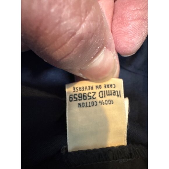 L.L. Bean Womens Favorite Fit Navy Blue Pants Size 12 Regular Chino Flat Front S - Picture 3 of 8